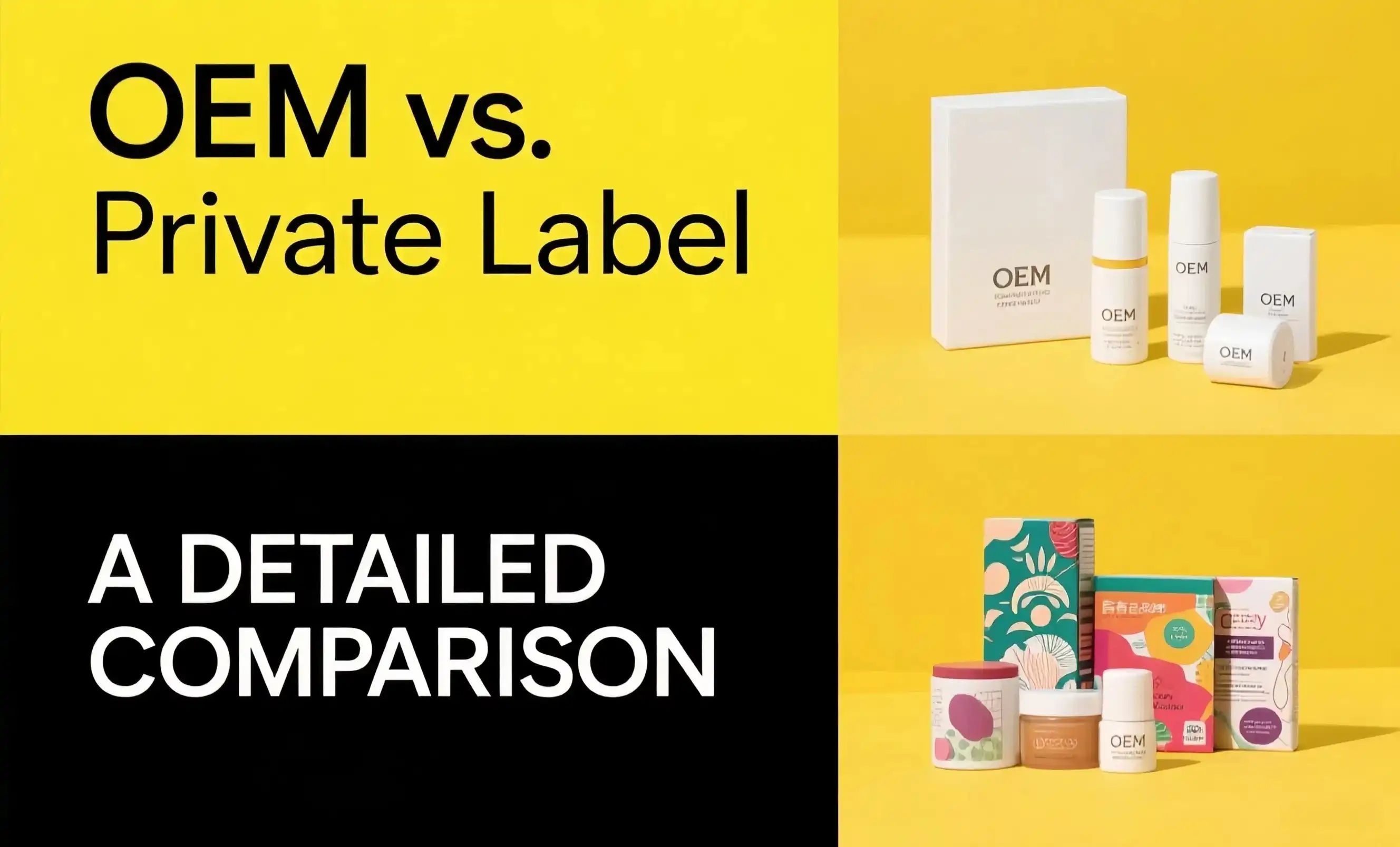 OEM Cosmetic Packaging vs. Private Label: What’s the Difference